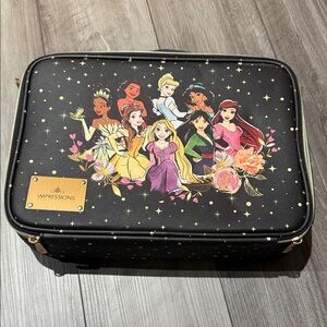 Impressions Vanity Black and Multicolor Princess Cosmetic Bag